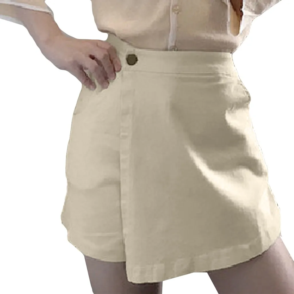 Горячие женские шорты женские, с высокой талией юбка шорты плюс размер летние повседневные сексуальные белые черные свободные короткие брюки Spodenki Damskie