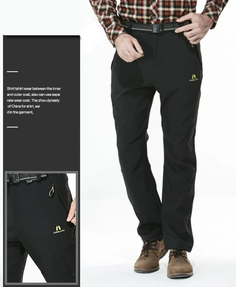 Новые мужские уличные спортивные походные брюки зима осень эластичные ветрозащитные водонепроницаемые флисовые Мягкие штаны для кемпинга лыжного спорта 8621