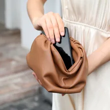 Сумки для женщин, новинка, облачная сумка, Воловья кожа, складная сумка, на одно плечо, косая пельмень, роскошные сумки, женские сумки, дизайнерские