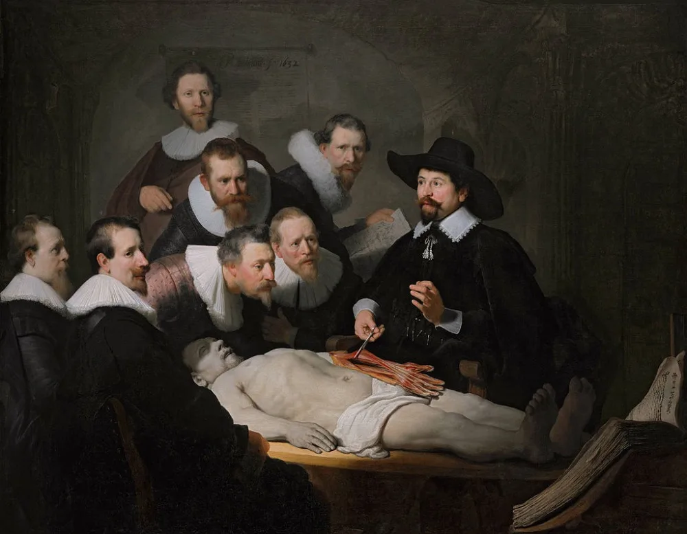 

Netherlands Holland Dutch art Rembrandt van Rijn The Anatomy Lesson of Dr. Nicolaes Tulp copy print art painting--free shipping