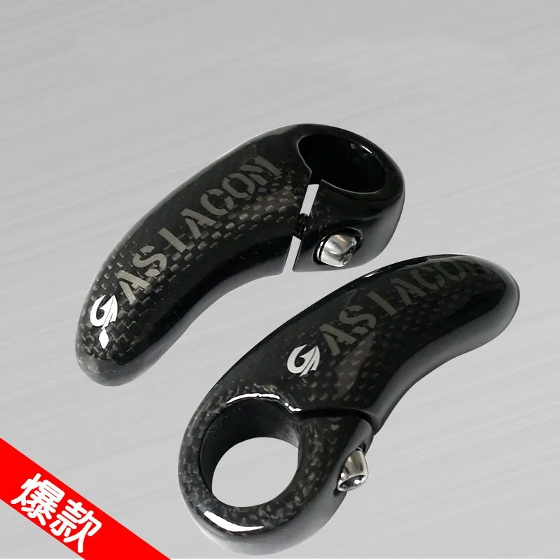 

ASIACOM 3K Full Carbon Fiber Handlebar End Glossy Black Bicycle Road MTB Mountain Road BMX Bike Handlebar 22.2mm Bar Ends