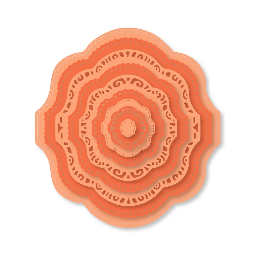 

Ufurty Handcraft Metal Cutting Dies New 2019 Lace Flower Frame Embossing Die Stencil for DIY Scrapbooking Album Card Decorative