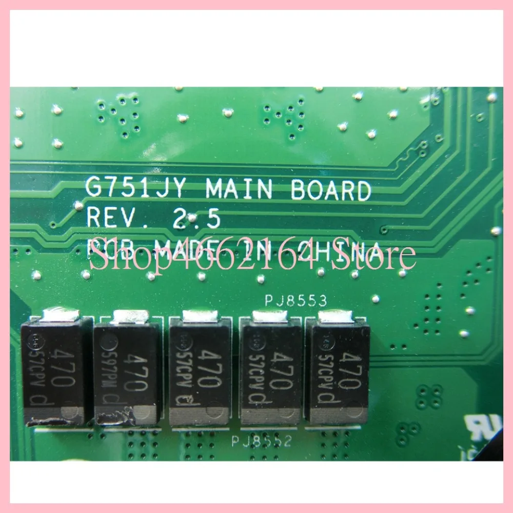 Promo G751JT I7-4720CPU GTX970M Laptop motherboard For ASUS G751J G751 G751JT G751JY REV2.5 Notebook main