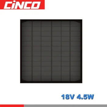 

Poly Panel Solar 18V 4.5W 250mA Standard Epoxy Monocrystalline Silicon charge for 12V Battery Charge Module Mini Solar Cell