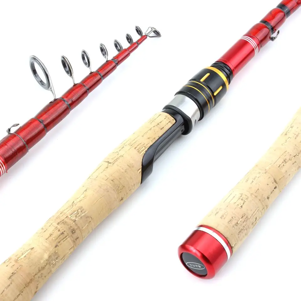 

2017NEW Fishing Rod 2.1m 2.4m Spinning Fishing Rod M Hard Telescopic Fishing Rod Carbon Fiber Casting Rods Free shipping
