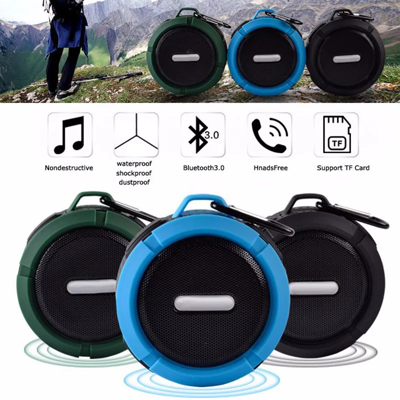 Беспроводной водонепроницаемый динамик с присоской для дома и путешествий в