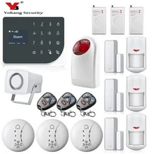 YoBang Security Wireless WIFI GSM GPRS Home Seurity Alarm System With PIR Motion Sensing Function Russian