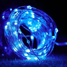 Светодиодный светильник-гирлянда из медной проволоки, Декоративная гирлянда, Рождественская Свадебная лампа с 4 режимами дистанционного управления, питание от батареи