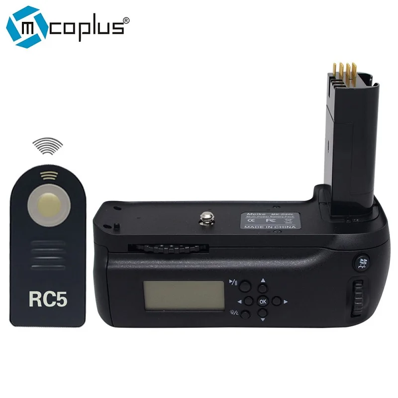 

Mcoplus BG-D80L Professional LCD Timer Vertical Battery Grip for Nikon DSLR D80 D90 Camera as Meike MK-80L