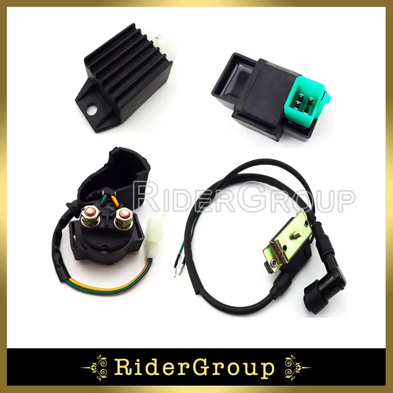 ATV Quad 4 Wheeler Ignition Coil CDI Solenoid Relay Rectifier Regulator