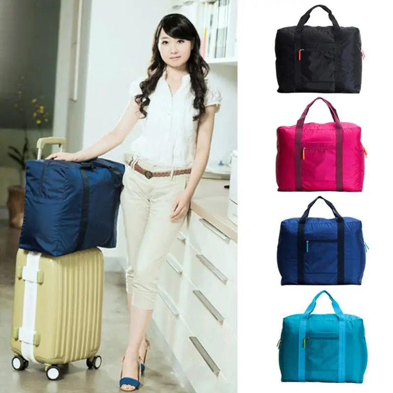 

WaterProof Travel Bag Large Capacity Storage nylon Foldable Bag For Clothes Container Luggage Travel Suitcase Bags 45*20*36cm
