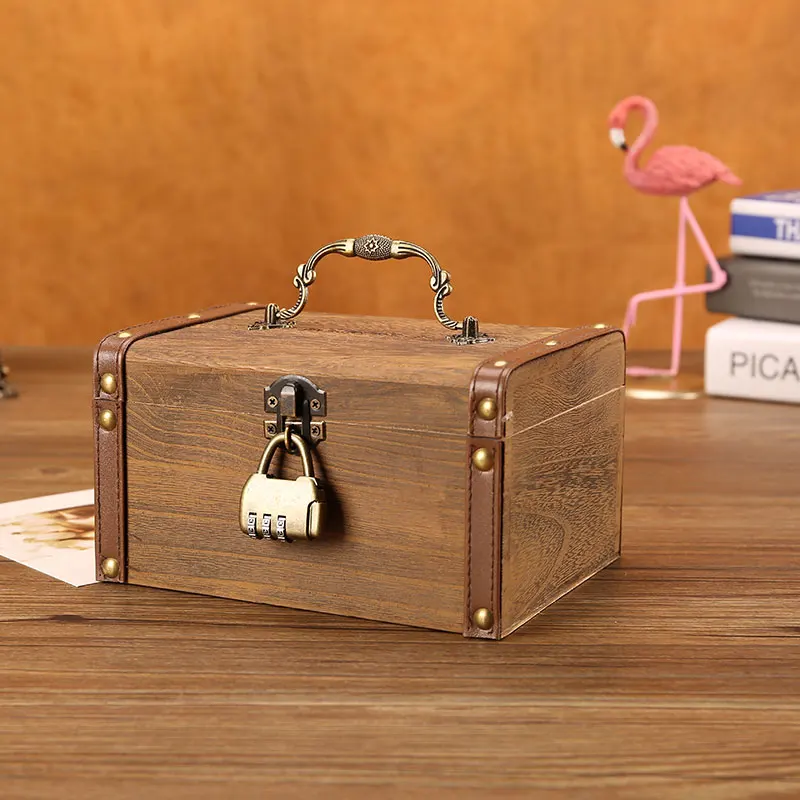 Creative coin savings piggy bank password box with lock storage festive decoration |
