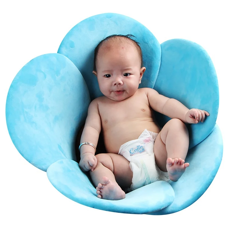 

Baby Bathtub Newborn Baby Boys Girls Foldable Soft Flower Petal Shape Bathtub Pad Support Cushion Mat