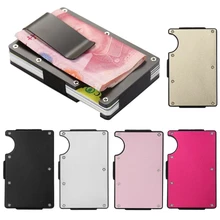 1 шт. мужской алюминиевый эластичный ремешок тонкий зажим для денег кредитный кошелек