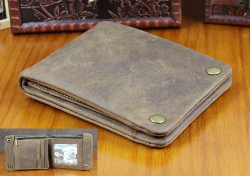 Многофункциональный модный мужской кошелек из натуральной воловьей кожи, длинный клатч, кожаный держатель для карт, кошелек для монет