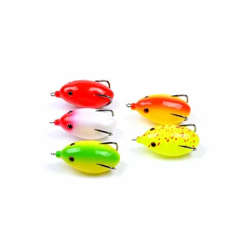 

19New 1PC 5cm 12.1g Frog Lure Fishing Lures Treble Hooks Top water Ray Frog Artificial Minnow Crank Strong Artificial Soft Bait