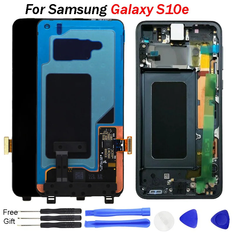 S10e ЖК-дисплей для samsung Galaxy S10 e G970F/DS G970U G970W SM-G9700 ЖК-дисплей с рамкой сенсорный экран дигитайзер Amoled lcd