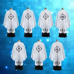 COSZTKHP 13 Number BLEACH White Haori Косплей Костюм от 1-го до 13-го дивизиона капитан Длинная накидка Халат короткий/длинный рукав плащ