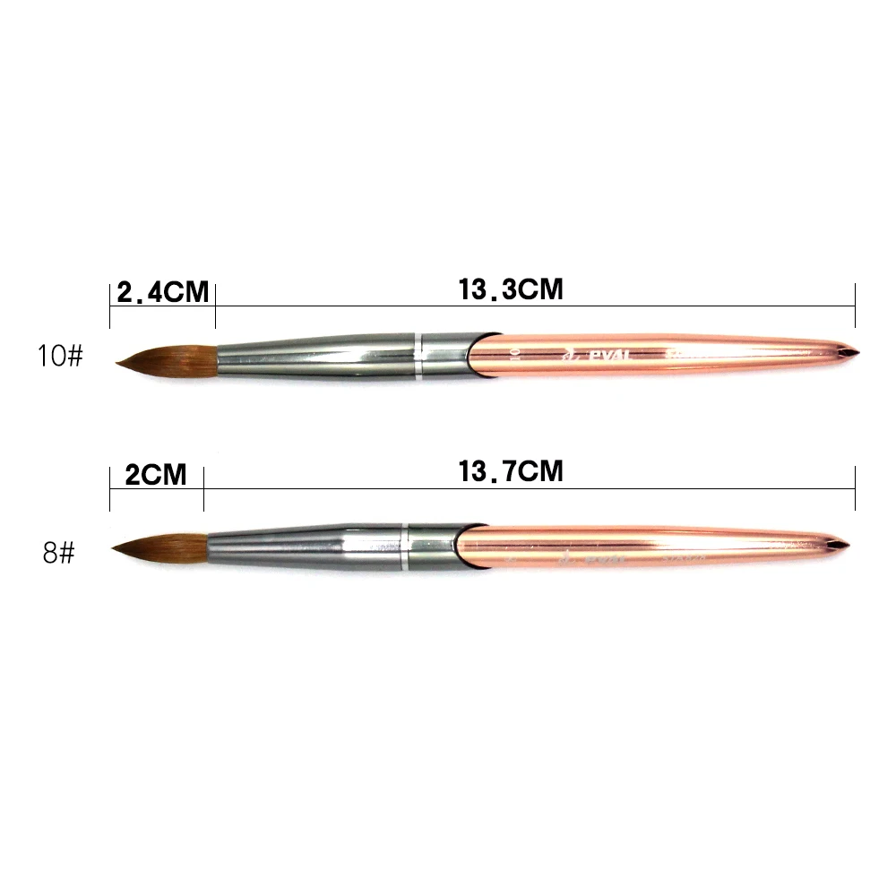 Оценочная Кисть для ногтей, 100% чистый колонок, Соболь, кисть для ногтей, УФ-гель, акриловая кисть для дизайна ногтей, набор, инструменты для