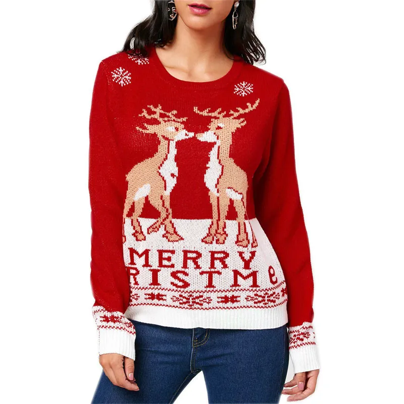 Winter-Christmas-Sweater-Women-Pullovers-Female-2017-Jacquard-Reindeer ...