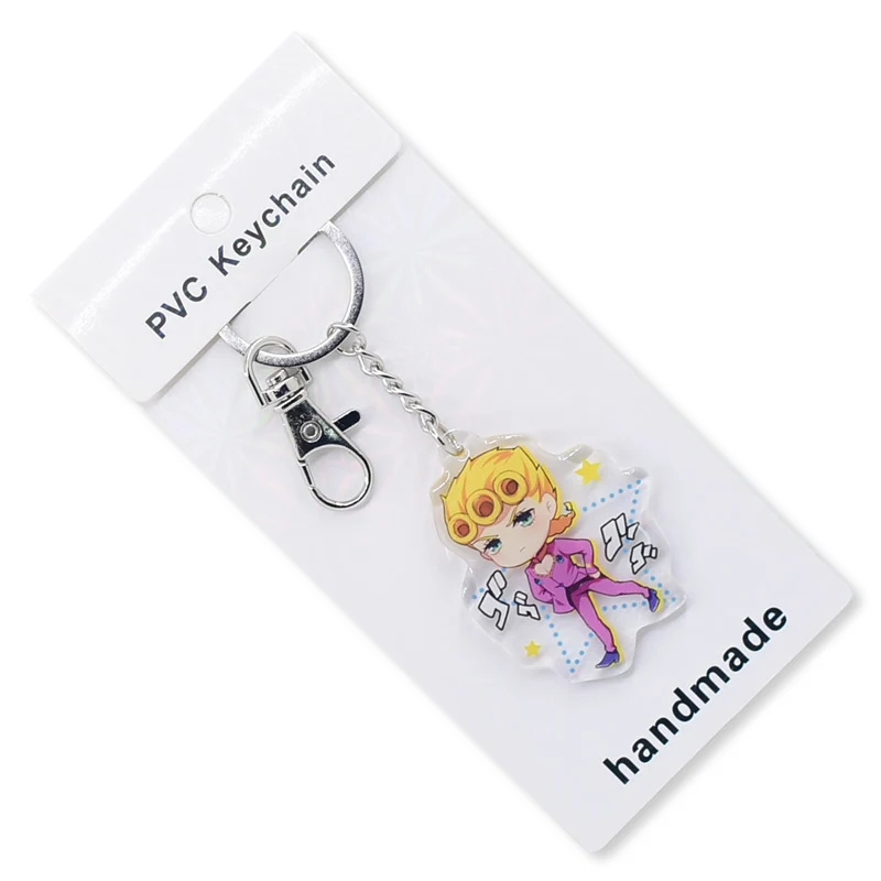 

2019 JoJo's Bizarre Adventure Keychain Double Sided Acrylic Key Chain Pendant Anime Accessories Cartoon Key Ring