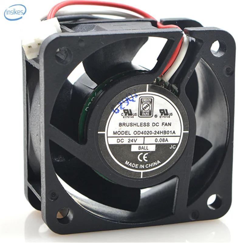 

Orion OD4020-24HB01A Computer Cooling Fan DC 24V 0.08A 4020 40*40*20mm 3 Wires