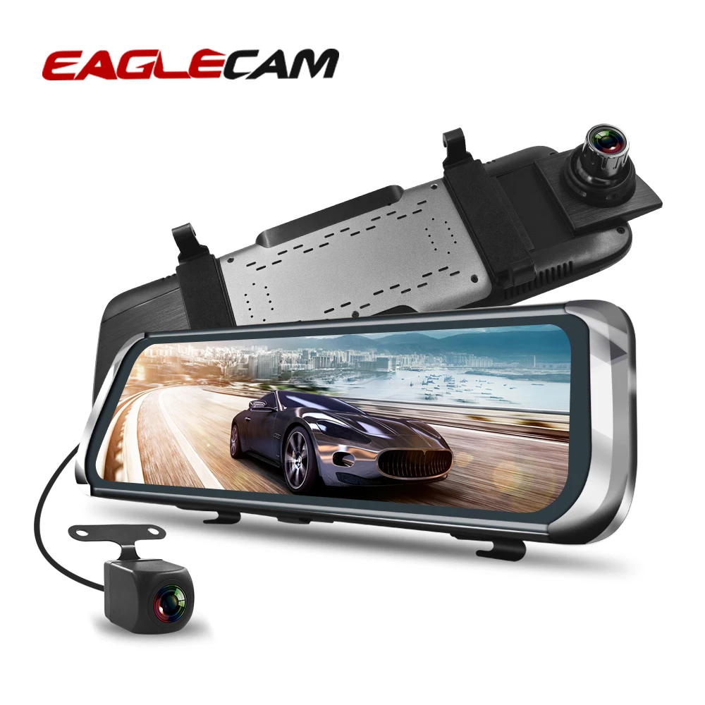 Dash камера 1" lcd Full HD зеркало заднего вида 1080P ночное видение видео двойной объектив Автомобильный видеорегистратор парковки режим рекордер Регистратор