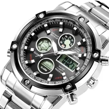 Люксовый бренд, военные армейские спортивные часы, полностью стальные, мужские, светодиодный, цифровые часы для мужчин, s, для улицы, ударопрочные, водонепроницаемые, мужские часы