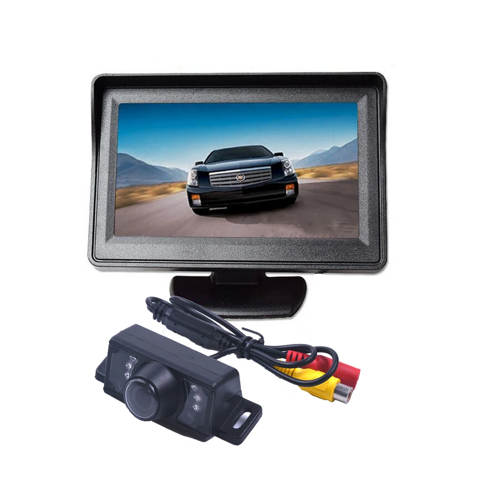 TFT LCD Car Monitor Sun Shield 4.3 Inch Screen with night rear view