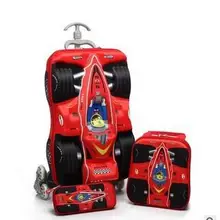 Чехол на колесиках для мальчика, 3D Детский Дорожный чемодан-тележка, школьный рюкзак, Детские Сумки на колесиках