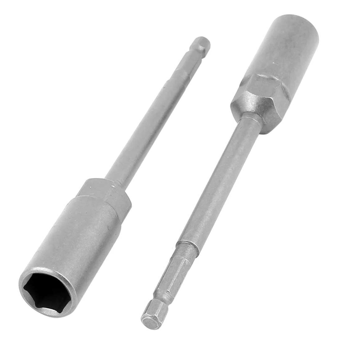 EWS Gray Metal Screwdriver Drill 13mm Hex Nut Driver Socket Bit 2 PCS