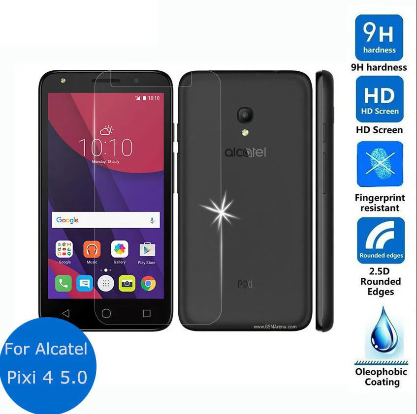 Для Alcatel Pixi 4 5 5," дюймов, закаленное стекло, защита экрана, Передняя защитная пленка на One Touch Pixi 4 5,0 ot 5010d крышка