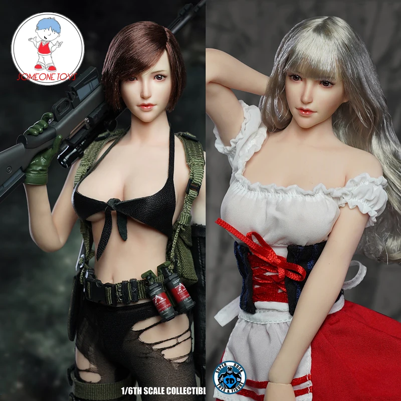 1//6 Female Shooter Suits Clothes Set Costume Brown For VC Phicen Action Figure