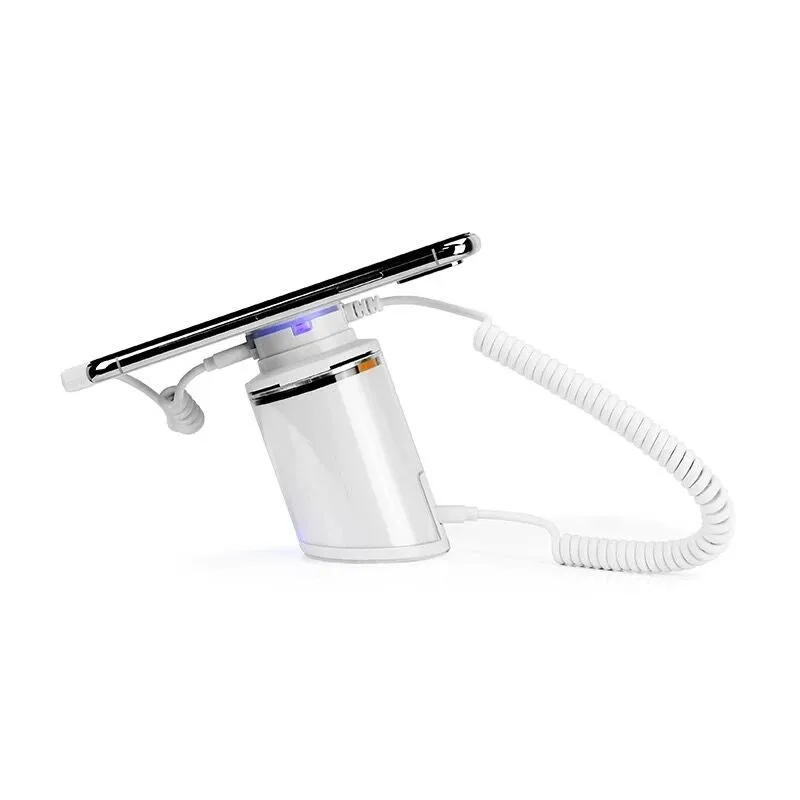 

(30 set /lot )Remote Control Adhesive Fixed White Color ABS Material Alarming Mobile Phone Security Display Stand