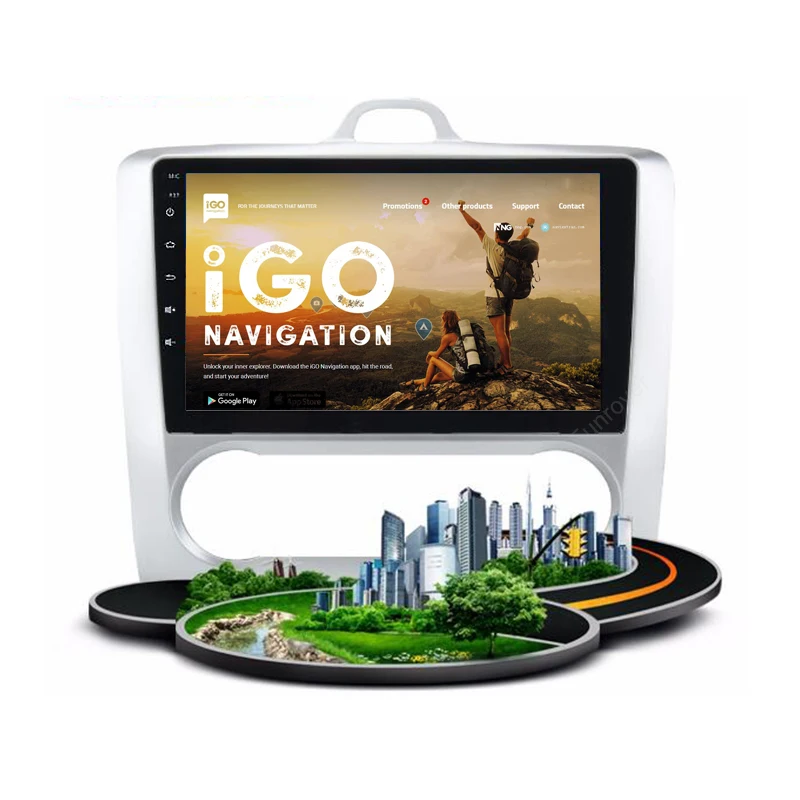 Clearance Funrover  9"8 cores Android 8.0 2 din Car dvd gps Player For Ford Focus 2 2004-2011 radio Autoradio Multimedia Stereo Head unit 4