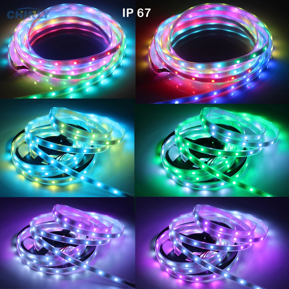 Dc5v Ws2812b Led Strip Hot Sales White Color Waterproof In Silicontube