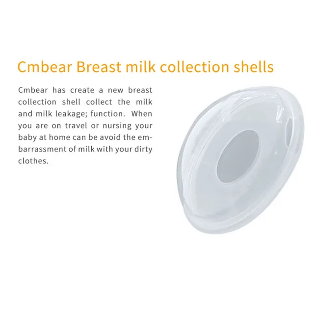 Hot Selling 2 PCS Breast Milk Collection Shell Portable Breast Saver for Travel Daily Working Moms