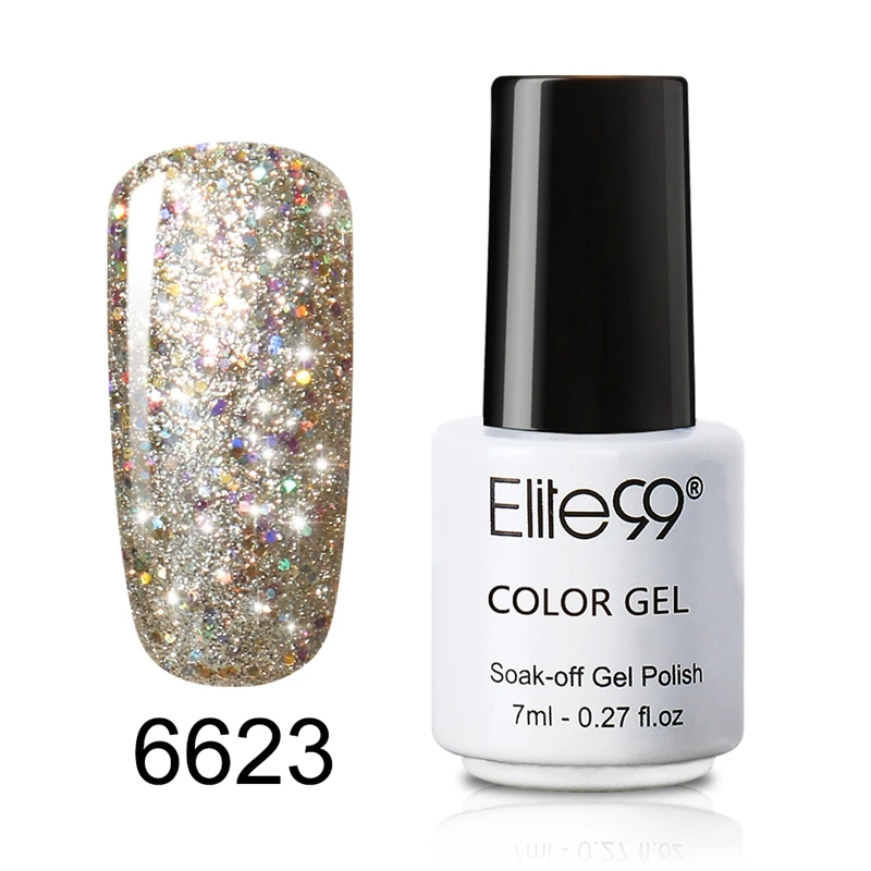 Elite99 супер шикарный Звездный УФ-гель для ногтей Дизайн ногтей светодиодный блестящий гель лак стойкий Полупостоянный гель лак - Цвет: 6623