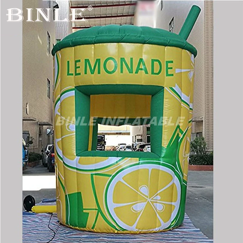 

New designed moveable cup shaped inflatable lemonade stand inflatable lemonade booth tent for advertising