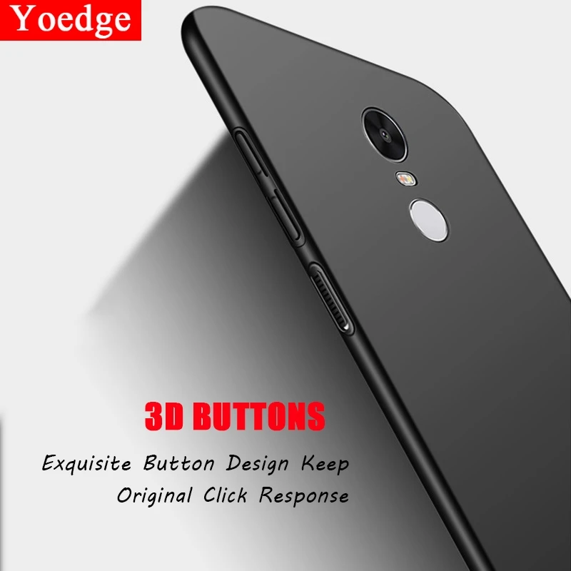 Чехол для телефона Xiaomi Redmi 4X 3S 5A 5 Plus 6A S2 Note 6 Pro 3 4 матовый тонкий Жесткий ПК черный