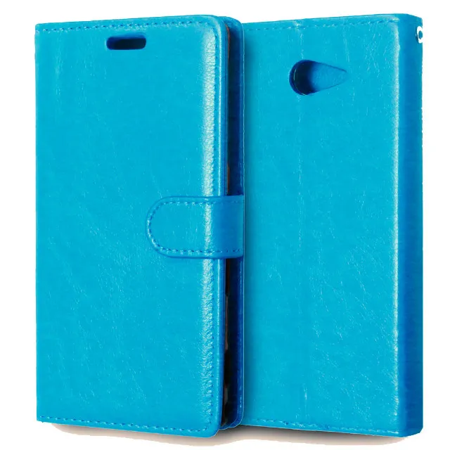 Черный кожаный чехол-бумажник с откидной крышкой для Coque sony Xperia M2 Aqua S50H D2302 D2303 чехол-накладка для sony Xperia M2 Dual D2302 2305 - Цвет: 4