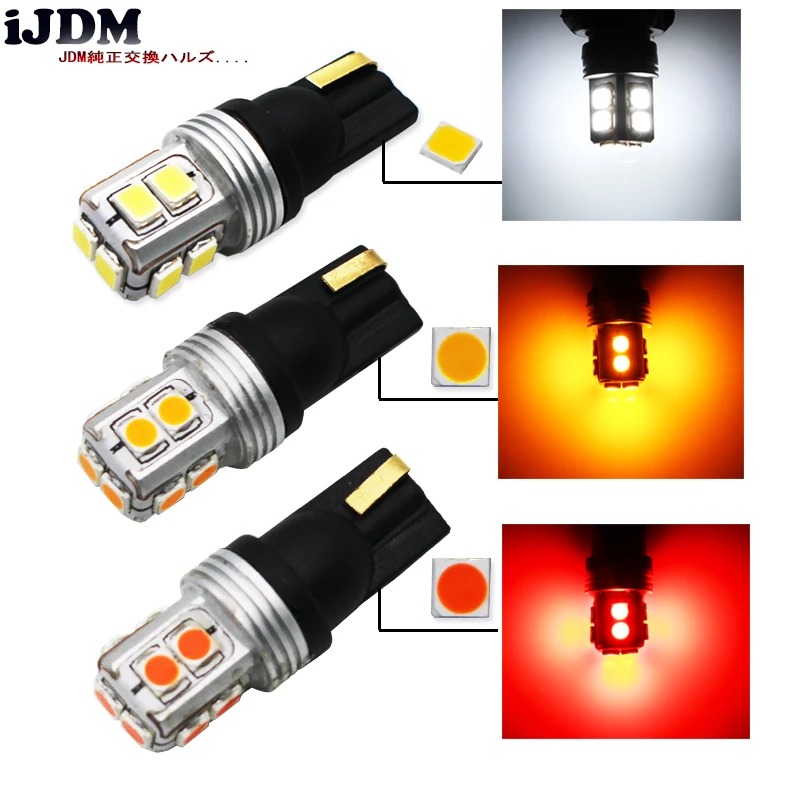 IJDM Canbus безошибочный T10 W5W светодиодный 10SMD авто для номерного знака также