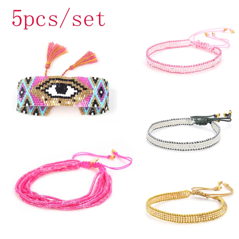SHINUSBOHO, браслет со сглаза, MIYUKI, браслет, Pulseras Mujer,, для женщин, счастливый глаз, ювелирное изделие, многослойный, дружба, подарки