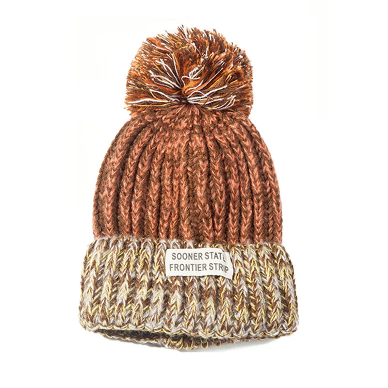 

Fashion Women Winter Hat For Women Skullies Beanies Warm Knitted Hat Female Cotton Winter Cap Brand Women Beanie Hat Wholesale