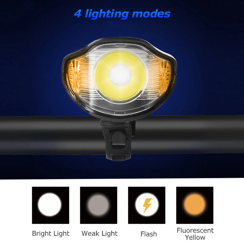 Waterproof Bicycle Light Computer Speedometer Bike Front Light USB Rechargeable Flashlight LED Cycling HeadLight