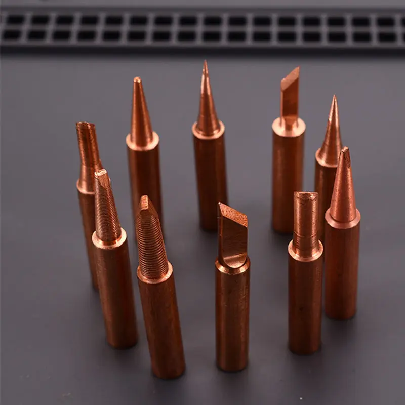 10Pcs/lot 900M-T-IS pure copper Iron tip welding tip for soldering rework station
