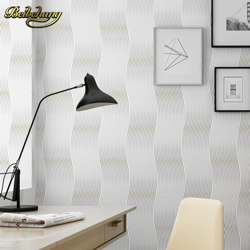 papel de parede Dimensional 3D square grid pvc wallpaper modern minimalist living room sofa TV wall personalized wallpaper