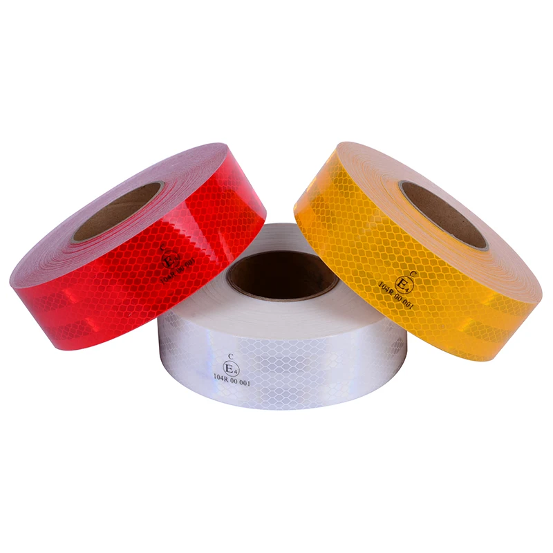 

2" x 150' PET clear ECE104 reflective tape for vehicles Red Yellow White colors