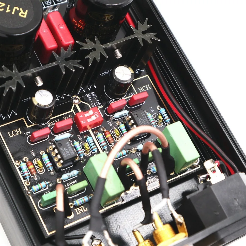  0.1 Mw-5 mw Mm/mc cd Vinil Vitrola Phono Pré-amplificador Preamp com Base na Dupla Amplificador, Mm/mc Comutável - Image 3