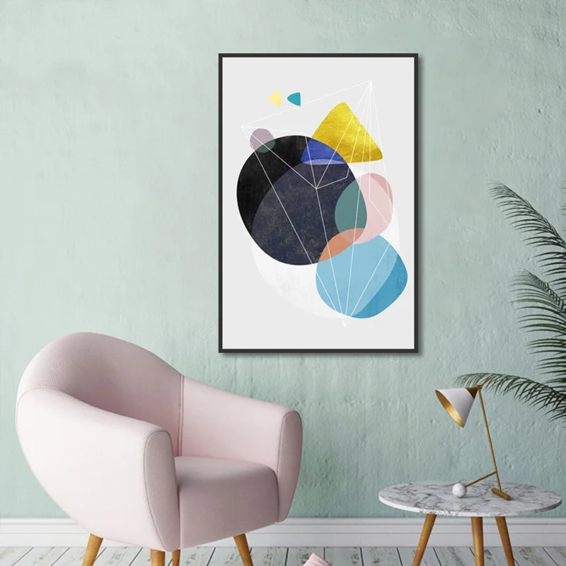 

Modern Round Pattern Minimalist Wall Art Abstract Colorful Poster Print Canvas Painting Picture Home Bedroom Decoration Custom